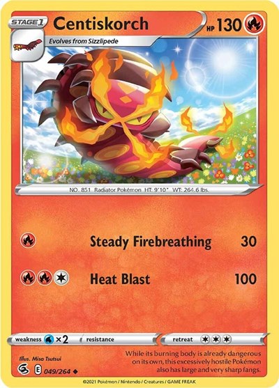 Centiskorch (49) (SWSH08: Fusion Strike) Near Mint
