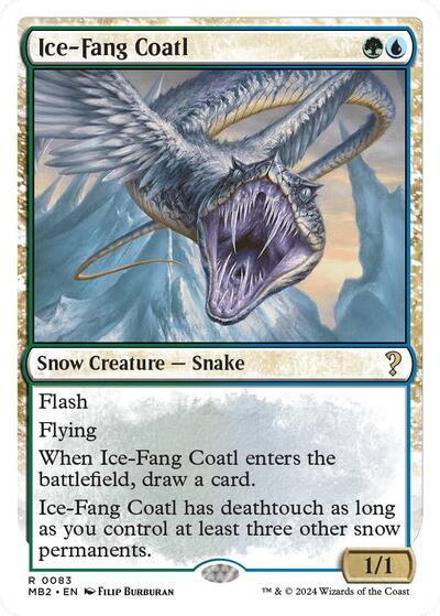 Ice-Fang Coatl (White Border) (Mystery Booster 2) Near Mint
