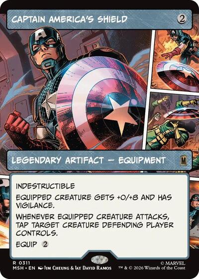 Captain America's Shield (Borderless) (0311) (Marvel Super Heroes) Near Mint