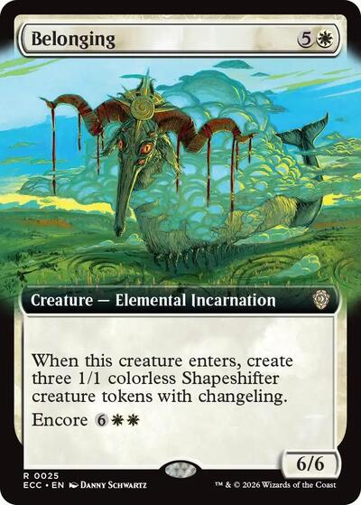 Belonging (Extended Art) (Commander: Lorwyn Eclipsed) Near Mint