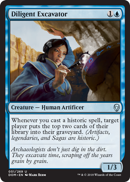 Diligent Excavator (Dominaria) Light Play Foil