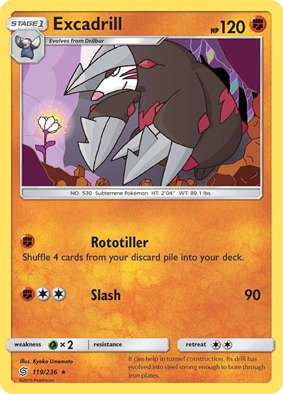 Excadrill (SM - Unified Minds) Near Mint Reverse Holofoil