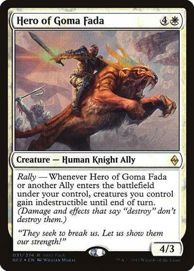 Hero of Goma Fada (Promos: Unique and Miscellaneous) Light Play Foil