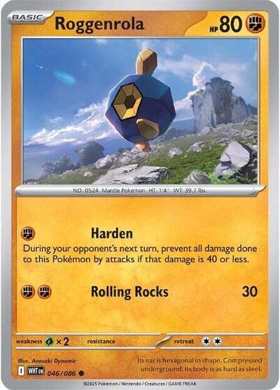 Roggenrola (SV: White Flare) Near Mint Reverse Holofoil