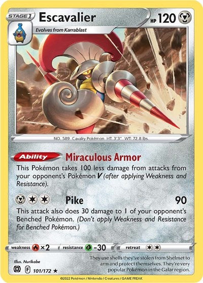 Escavalier (SWSH09: Brilliant Stars) Near Mint