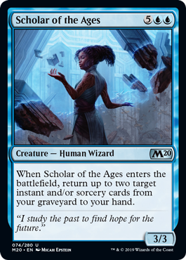 Scholar of the Ages (Magic 2020 Core Set) Light Play Foil