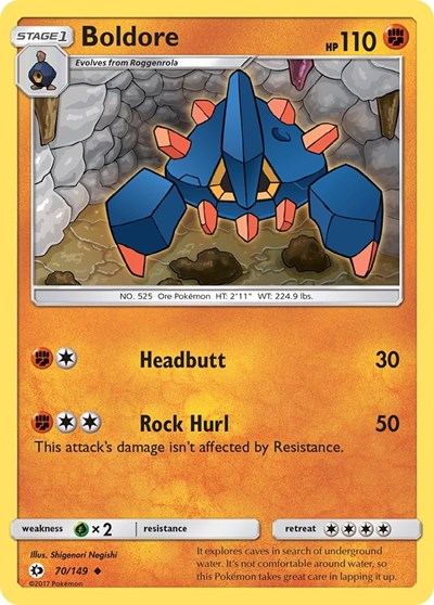 Boldore (SM Base Set) Near Mint Reverse Holofoil