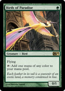 Birds of Paradise (Magic 2010 Core Set) Light Play