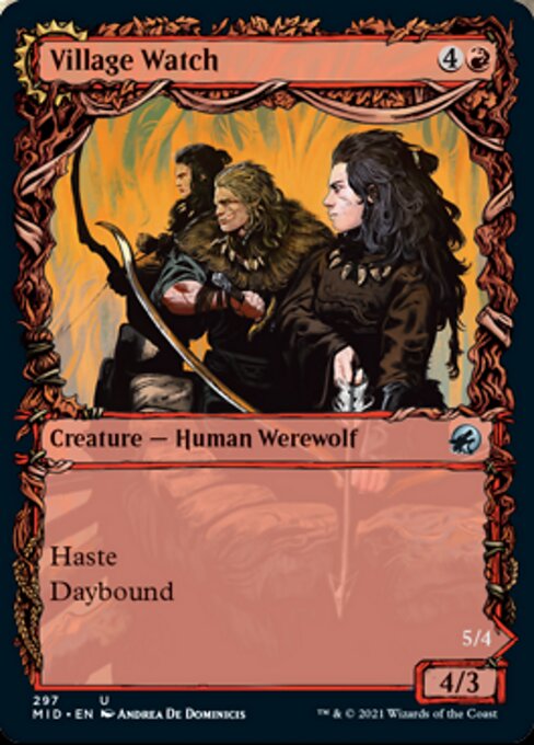 Village Watch / Village Reavers (Showcase) (Innistrad: Midnight Hunt) Light Play Foil