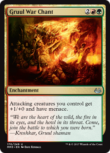 Gruul War Chant (Modern Masters 2017) Light Play Foil