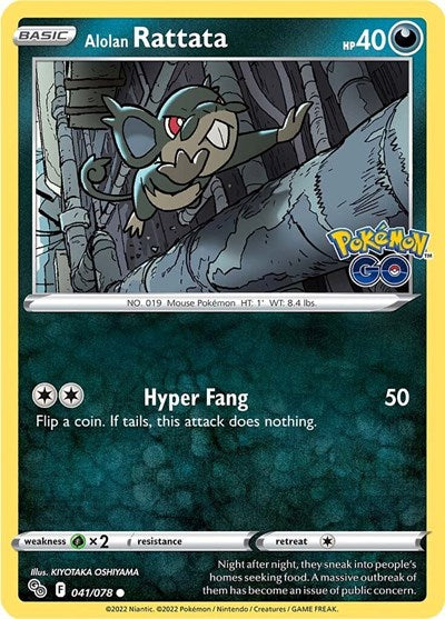 Alolan Rattata (Pokemon GO) Near Mint