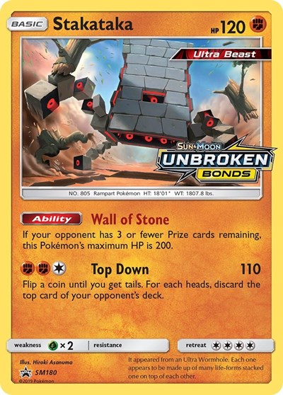 Stakataka - SM180 (Prerelease) (SM Promos) Near Mint Holofoil