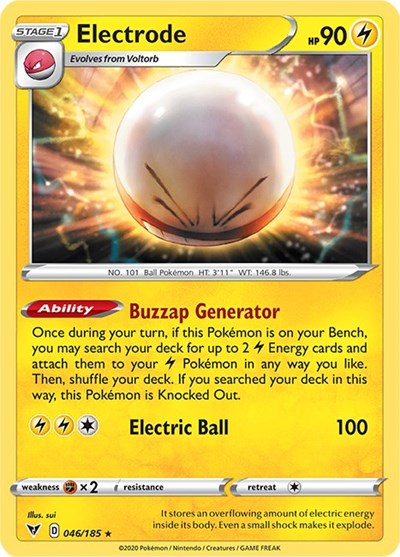 Electrode (SWSH04: Vivid Voltage) Near Mint Reverse Holofoil