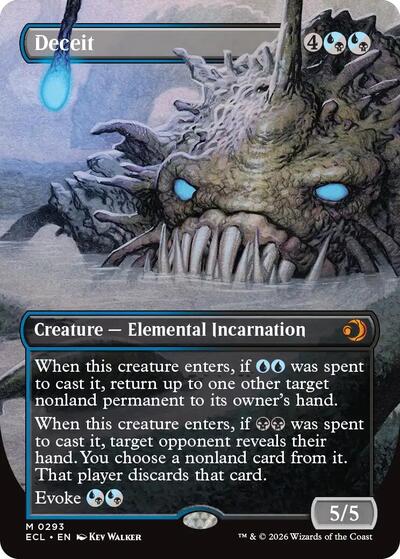 Deceit (Borderless) (Lorwyn Eclipsed) Near Mint Foil