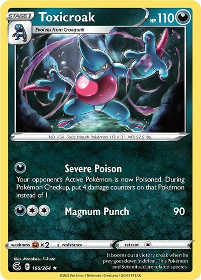 Toxicroak (SWSH08: Fusion Strike) Near Mint Reverse Holofoil