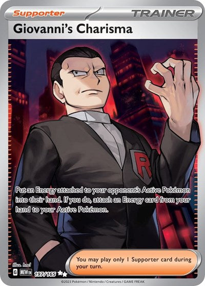 Giovanni's Charisma - 197 (Scarlet and Violet: 151) Near Mint Holofoil