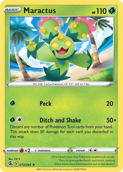 Maractus (SWSH08: Fusion Strike) Near Mint Reverse Holofoil