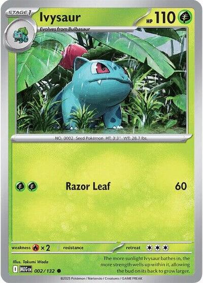 Ivysaur - 002 (ME01: Mega Evolution) Near Mint Reverse Holofoil