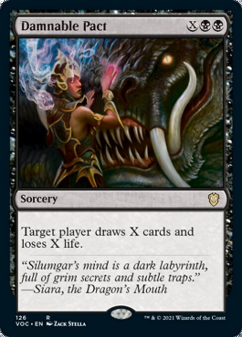Damnable Pact (Commander 2021 Crimson Vow) Light Play