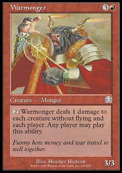 Warmonger (Mercadian Masques) Light Play