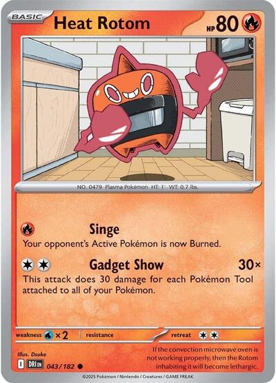 Heat Rotom (SV10: Destined Rivals) Near Mint Reverse Holofoil
