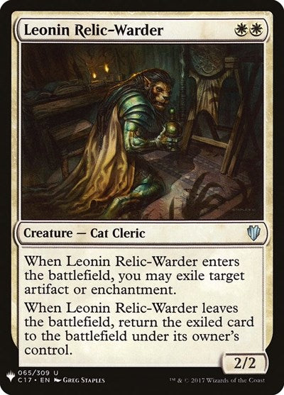 Leonin Relic-Warder (Mystery Booster) Light Play