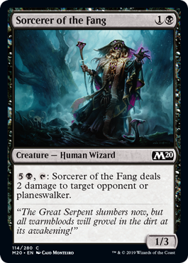 Sorcerer of the Fang (Magic 2020 Core Set) Light Play Foil