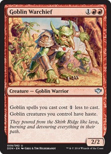 Goblin Warchief (Duel Decks: Speed vs Cunning) Light Play
