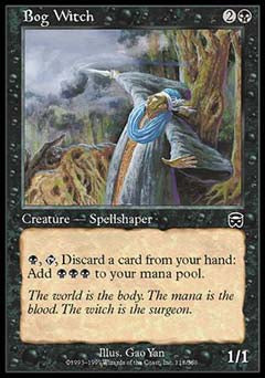 Bog Witch (Mercadian Masques) Light Play