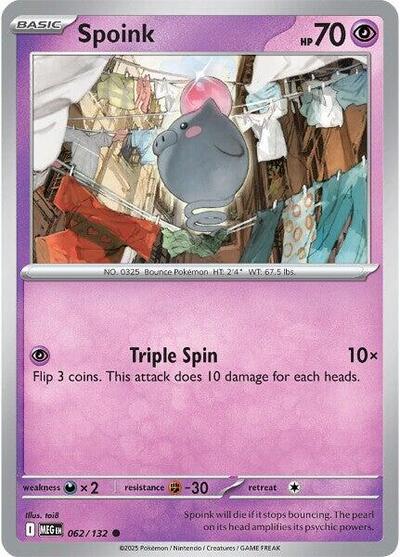 Spoink (ME01: Mega Evolution) Near Mint Reverse Holofoil