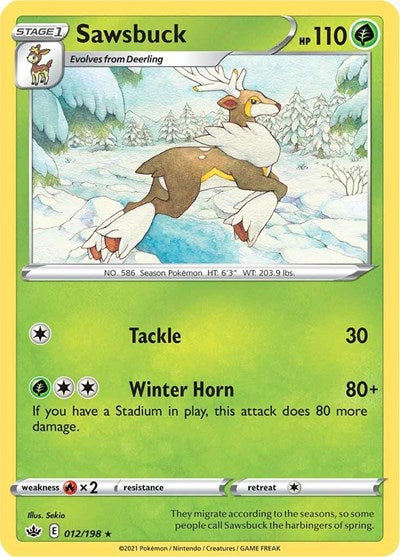 Sawsbuck (SWSH06: Chilling Reign) Near Mint Reverse Holofoil