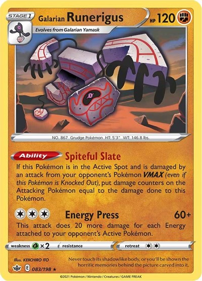 Galarian Runerigus (SWSH06: Chilling Reign) Near Mint Reverse Holofoil