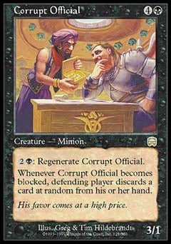 Corrupt Official (Mercadian Masques) Light Play