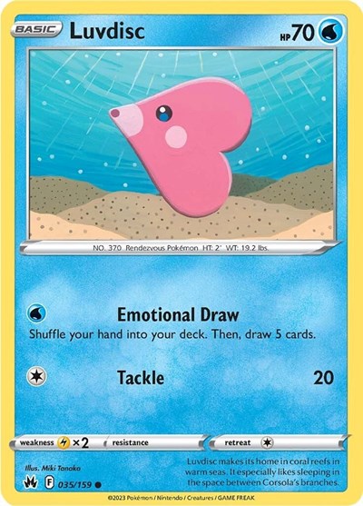Luvdisc (Crown Zenith) Near Mint Reverse Holofoil