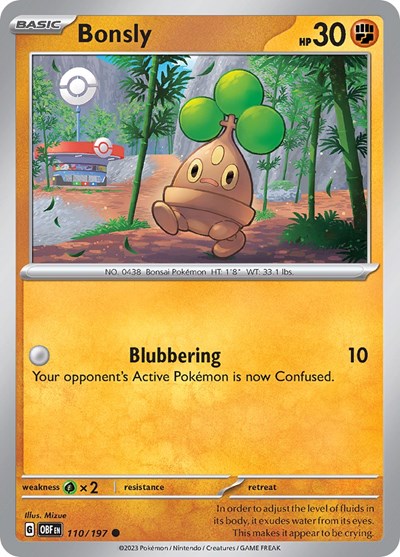 Bonsly (Scarlet and  Violet: Obsidian Flames) Near Mint