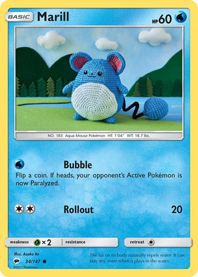 Marill (SM - Burning Shadows) Near Mint