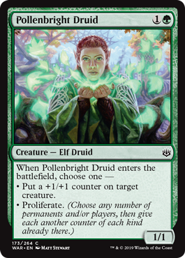 Pollenbright Druid (War of the Spark) Light Play Foil