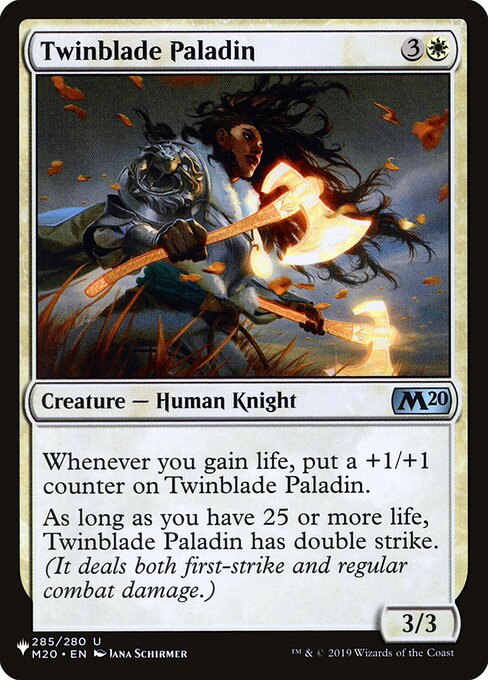 Twinblade Paladin (The List) Near Mint