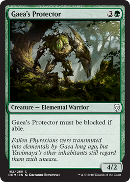 Gaea's Protector (Dominaria) Light Play Foil