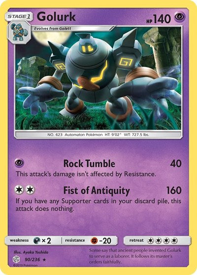 Golurk (SM - Cosmic Eclipse) Near Mint Reverse Holofoil