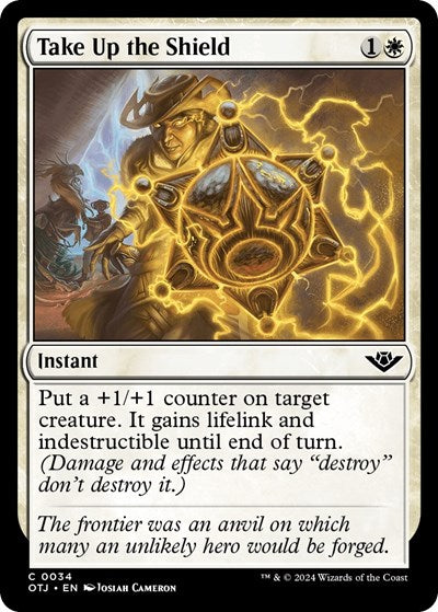 Take Up the Shield (Outlaws of Thunder Junction) Light Play Foil