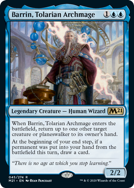 Barrin, Tolarian Archmage (Magic 2021 Core Set) Light Play
