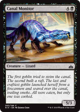 Canal Monitor (Rivals of Ixalan) Light Play Foil