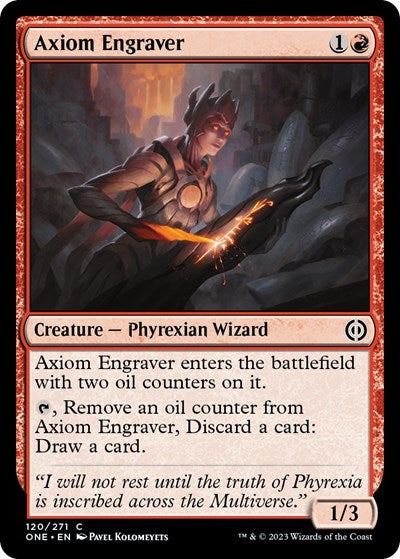 Axiom Engraver (Phyrexia: All Will Be One) Light Play Foil
