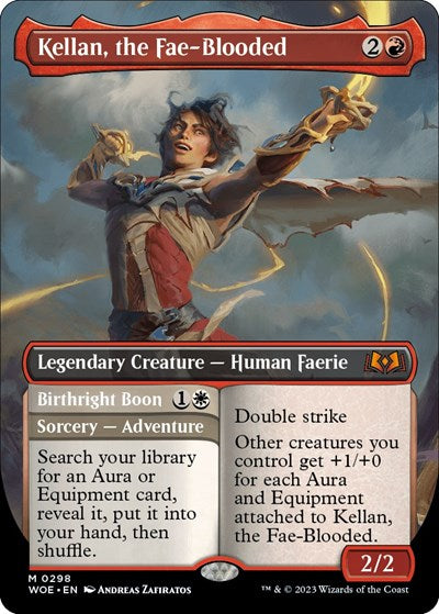 Kellan, the Fae-Blooded (Borderless) (Wilds of Eldraine) Near Mint