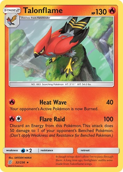 Talonflame (SM - Unified Minds) Near Mint Reverse Holofoil