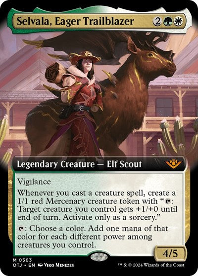 Selvala, Eager Trailblazer (Extended Art) (Outlaws of Thunder Junction) Near Mint