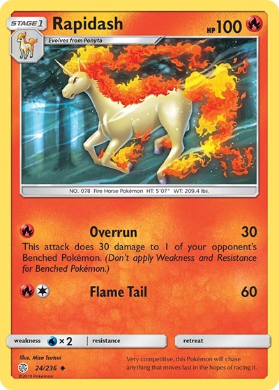Rapidash (SM - Cosmic Eclipse) Near Mint Reverse Holofoil