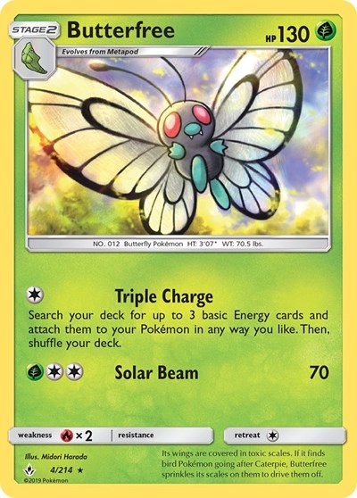 Butterfree (SM - Unbroken Bonds) Near Mint Reverse Holofoil