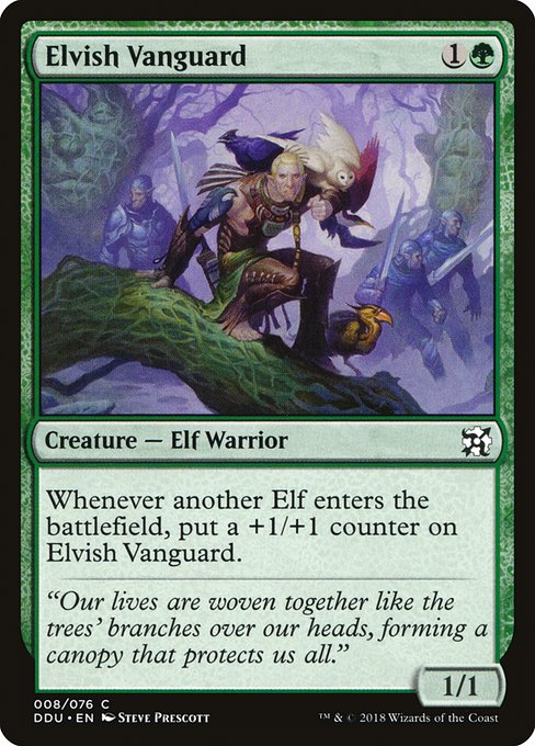 Elvish Vanguard (Duel Decks: Elves vs Inventors) Light Play